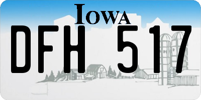 IA license plate DFH517