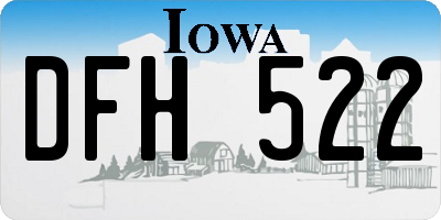 IA license plate DFH522