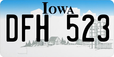 IA license plate DFH523
