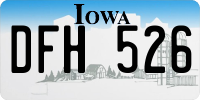 IA license plate DFH526