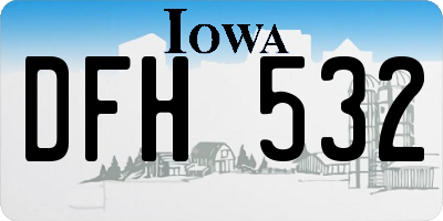 IA license plate DFH532