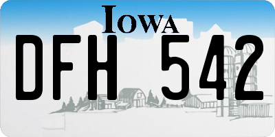 IA license plate DFH542