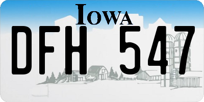 IA license plate DFH547