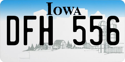 IA license plate DFH556