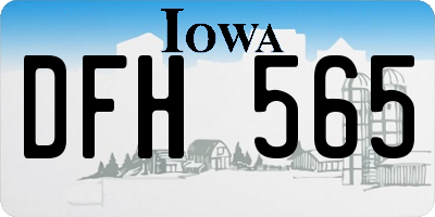 IA license plate DFH565