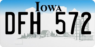 IA license plate DFH572