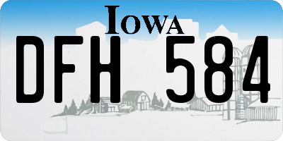 IA license plate DFH584