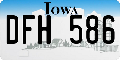 IA license plate DFH586