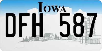 IA license plate DFH587