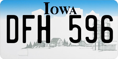 IA license plate DFH596