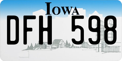 IA license plate DFH598