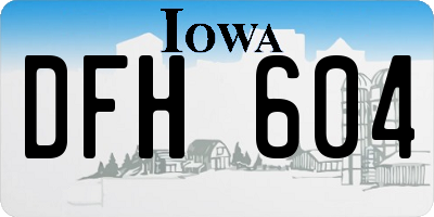 IA license plate DFH604