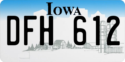 IA license plate DFH612