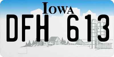 IA license plate DFH613