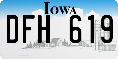 IA license plate DFH619