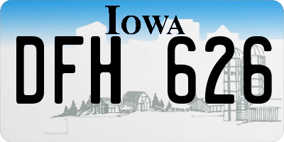IA license plate DFH626