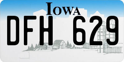 IA license plate DFH629