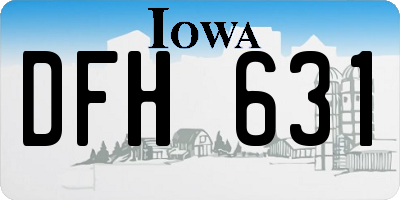 IA license plate DFH631
