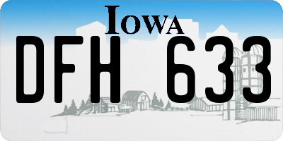 IA license plate DFH633