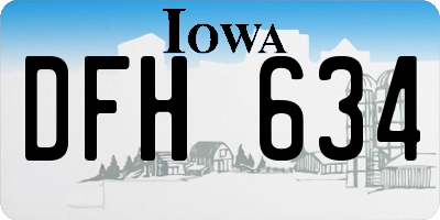 IA license plate DFH634