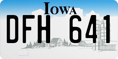IA license plate DFH641