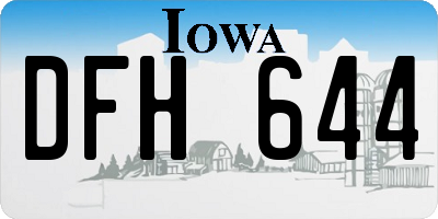 IA license plate DFH644