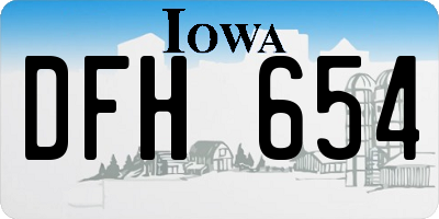 IA license plate DFH654