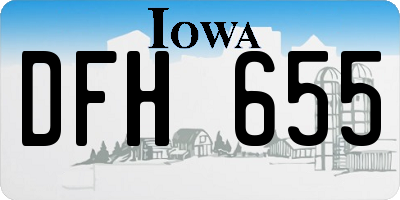 IA license plate DFH655