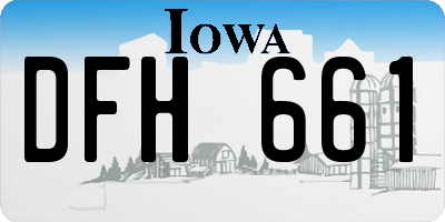 IA license plate DFH661