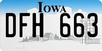 IA license plate DFH663