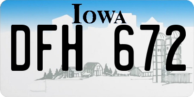 IA license plate DFH672