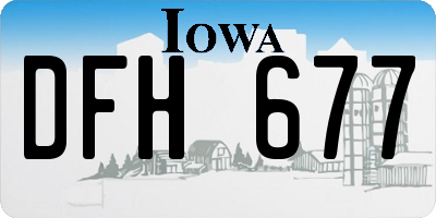 IA license plate DFH677