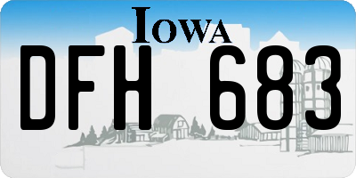 IA license plate DFH683