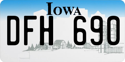 IA license plate DFH690