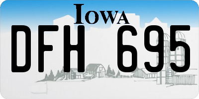 IA license plate DFH695