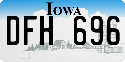 IA license plate DFH696