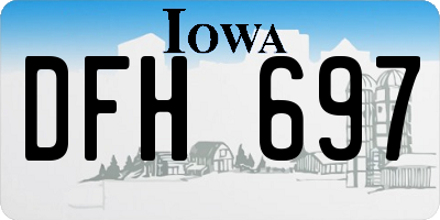IA license plate DFH697