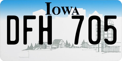 IA license plate DFH705