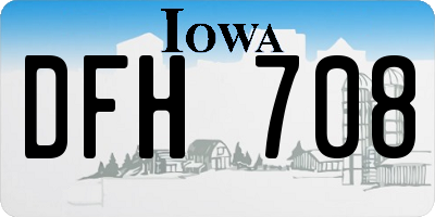 IA license plate DFH708