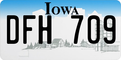 IA license plate DFH709