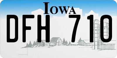 IA license plate DFH710