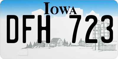 IA license plate DFH723