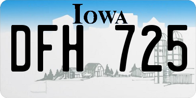 IA license plate DFH725