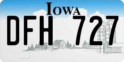 IA license plate DFH727
