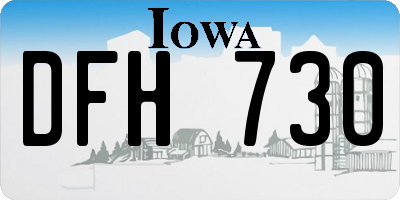 IA license plate DFH730