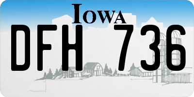 IA license plate DFH736