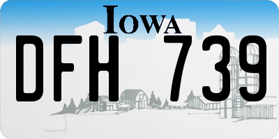IA license plate DFH739