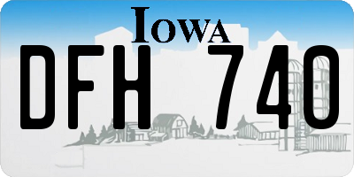 IA license plate DFH740