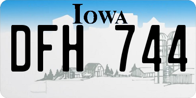 IA license plate DFH744