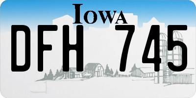 IA license plate DFH745